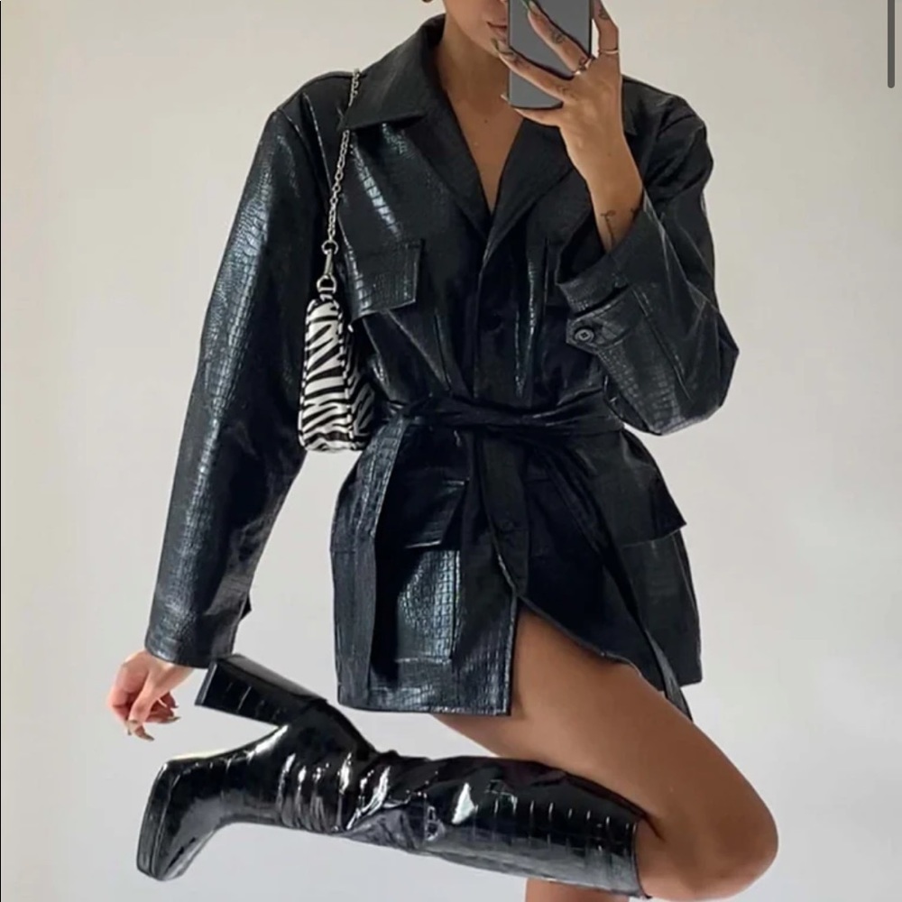 Princess Polly Black Trench Coat